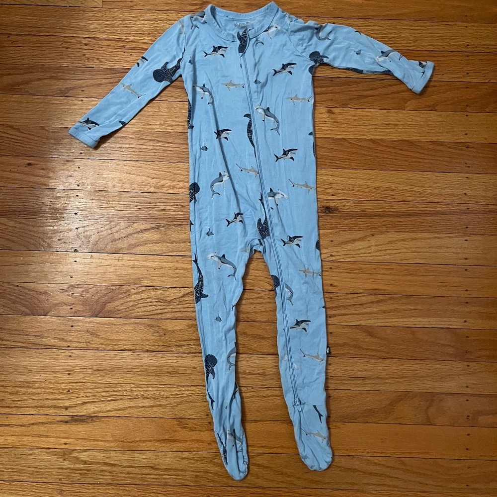 Kyte Baby Stream Shark Footie Pajamas